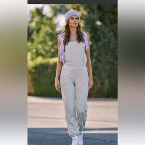 Sundays Franke Strapless Jumpsuit Pull On Medium Pockets Oatmeal Beige Color